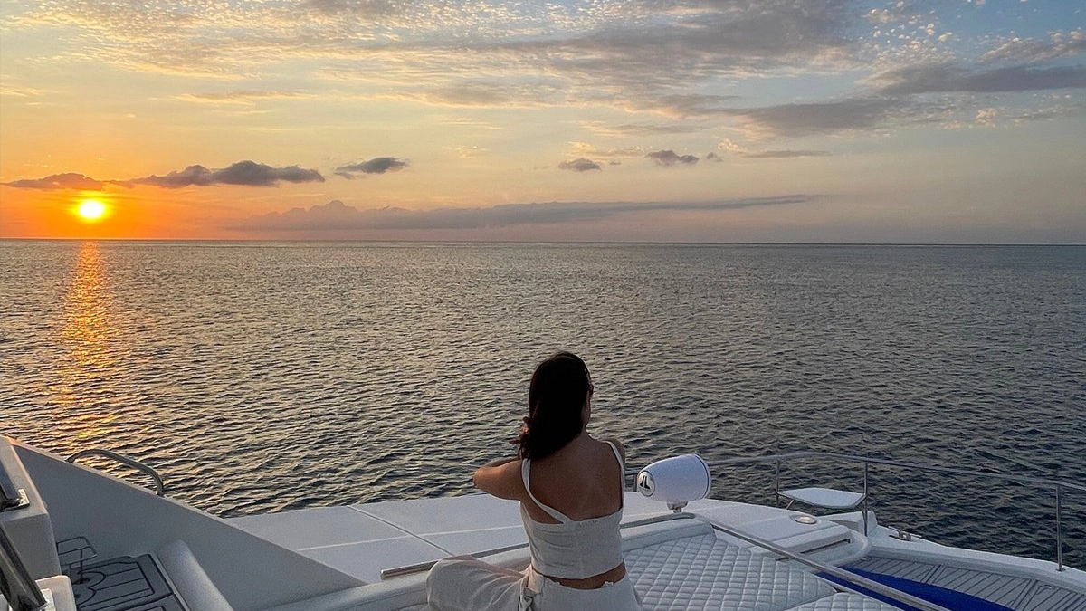 Sonnenuntergang bei einer privaten Yacht-Tour in Alanya
